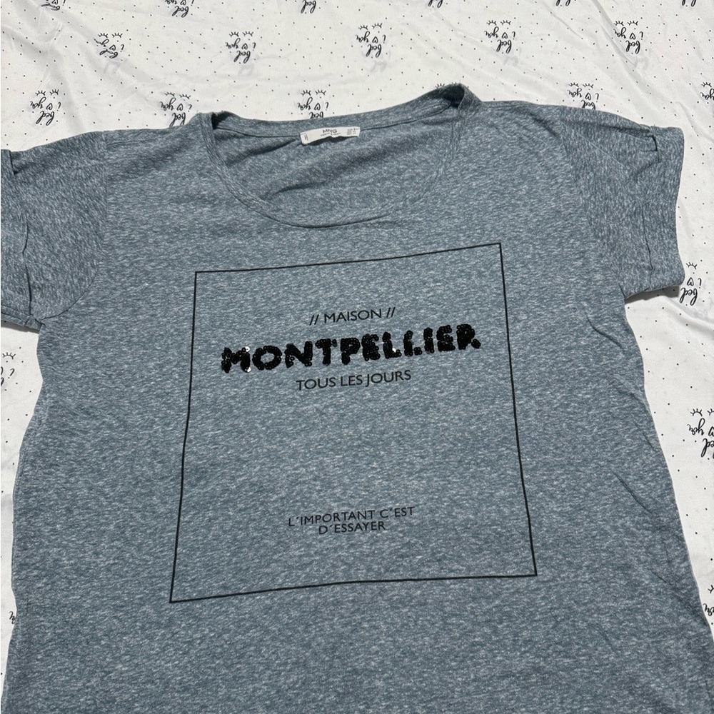 Mango Denim & Tees Blue Speckled Shirt